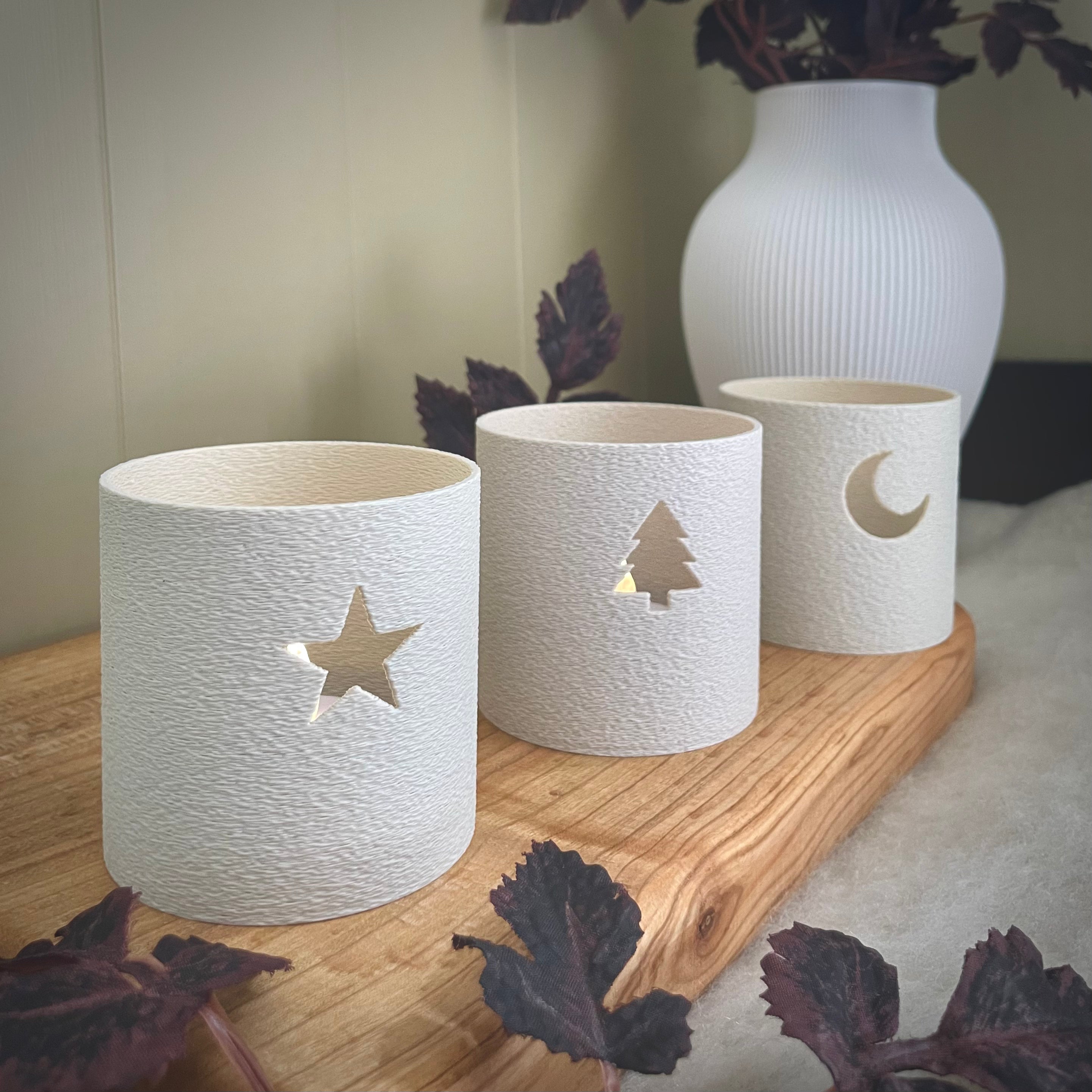 Winter Trio Tea Light Holders