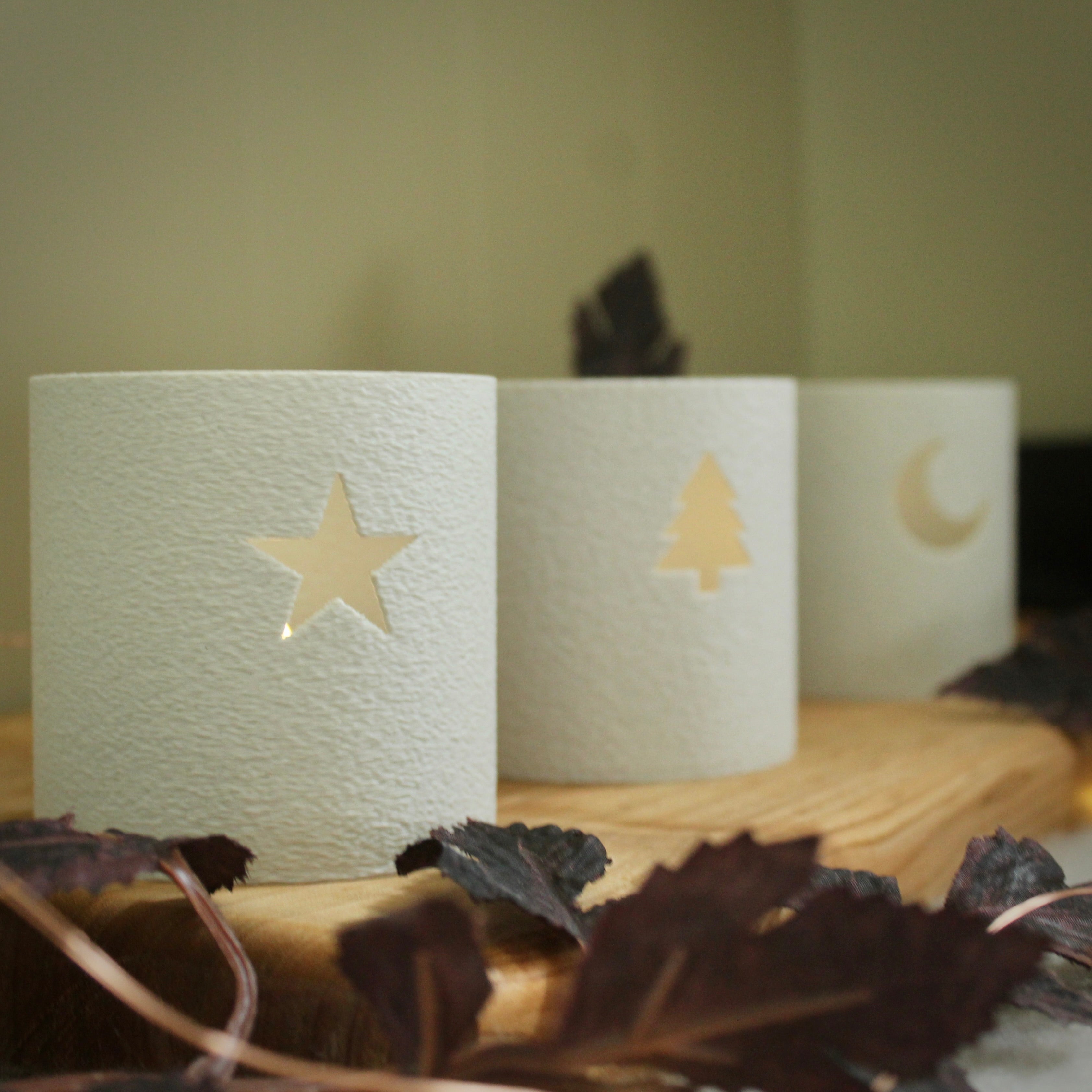 Winter Trio Tea Light Holders