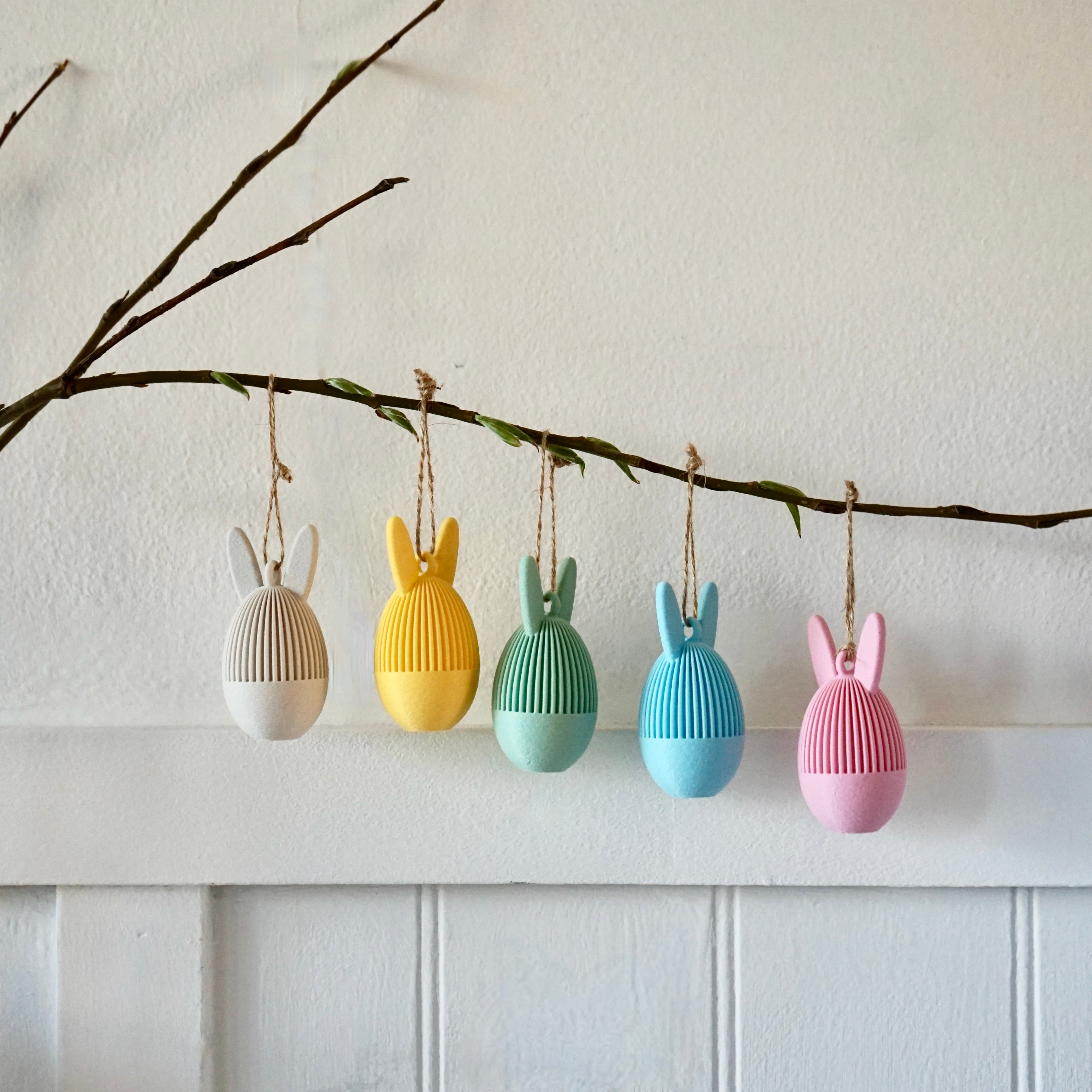 Willows Bunny Ear Hanging Eggs (Set of 3)
