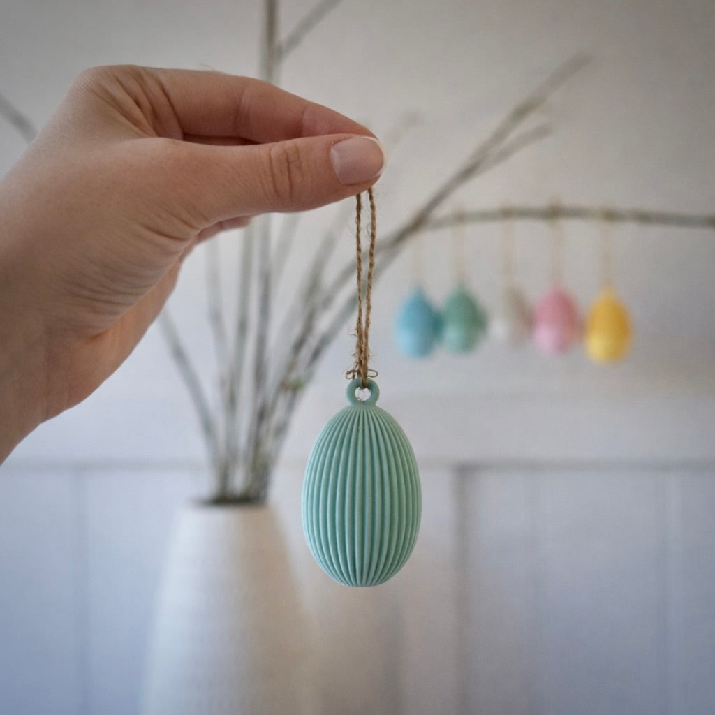 Textured Hanging Eggs (Set of 3)